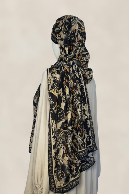 Çiçekli Paisley - Siyah