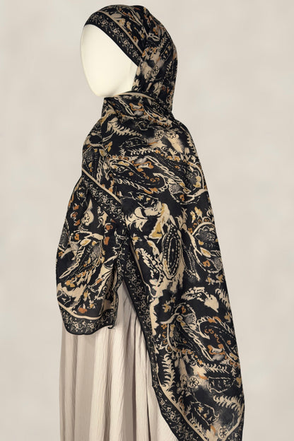 Çiçekli Paisley - Siyah