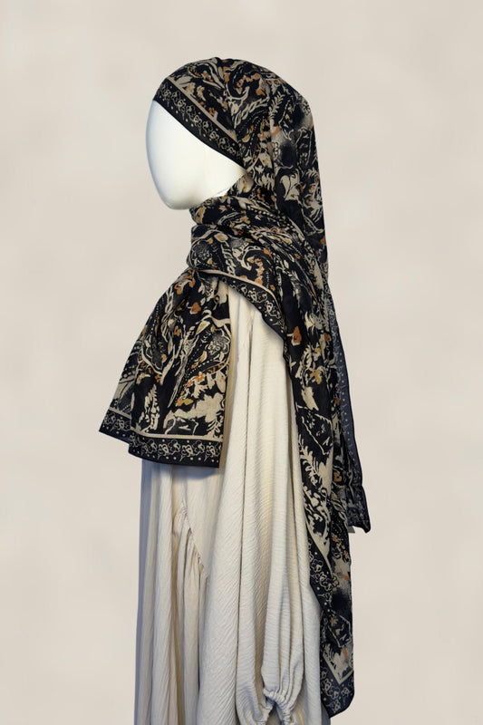 Çiçekli Paisley - Siyah